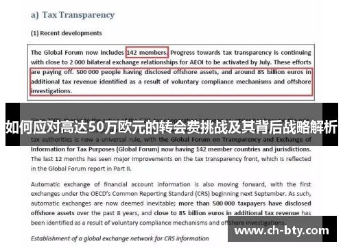 如何应对高达50万欧元的转会费挑战及其背后战略解析